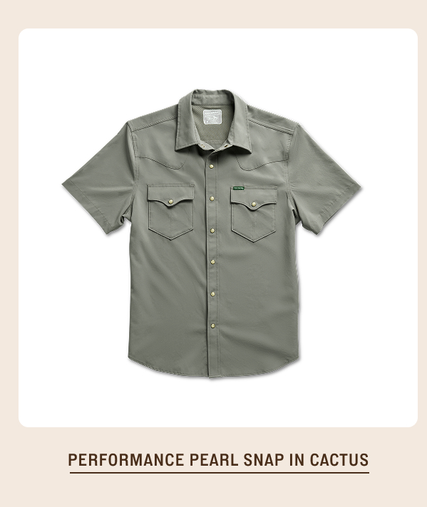 Performance Pearl Snap in Cactus 