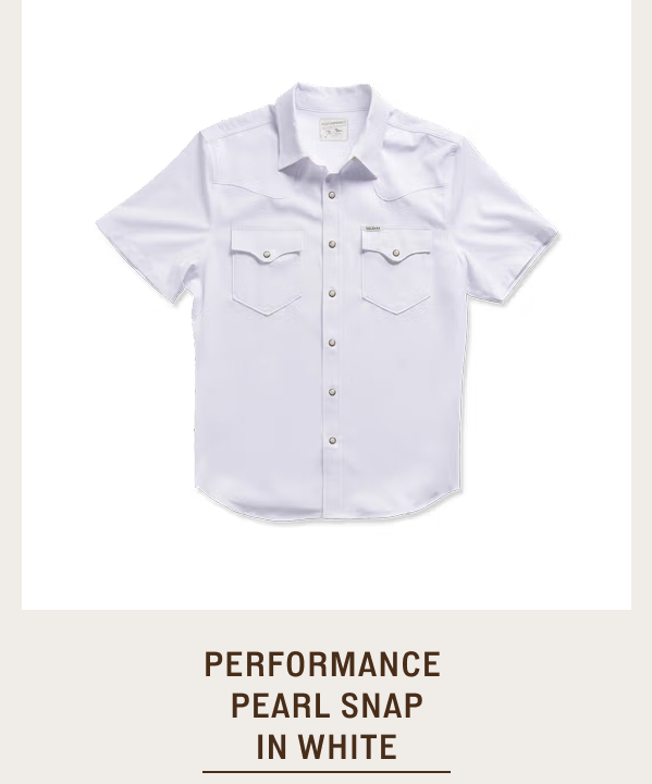 Performance Pearl Snap in White 