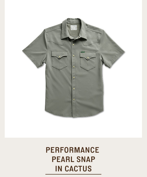 Performance Pearl Snap in Cactus 