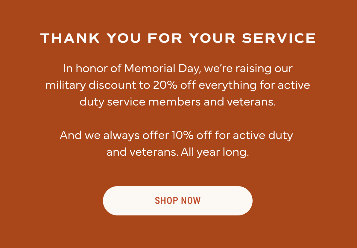 Thank you for your service