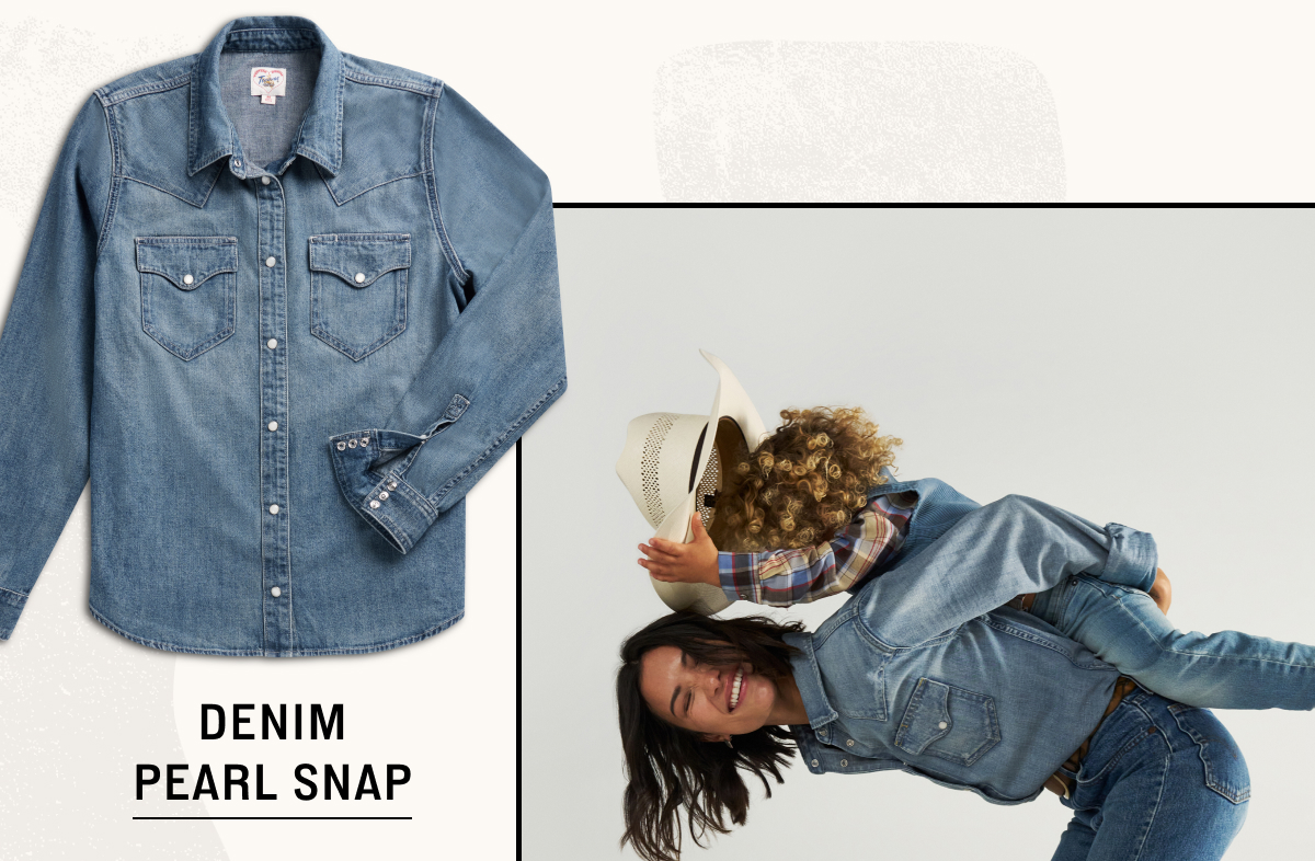 Women's Denim Pearl Snap 