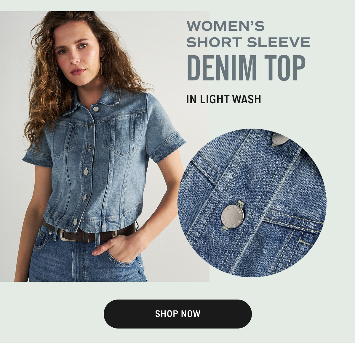 Short Sleeve Denim Top 