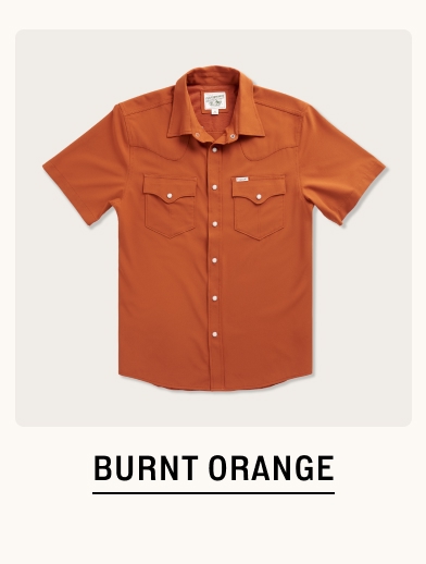 Burnt Orange Performance Pearl Snap 