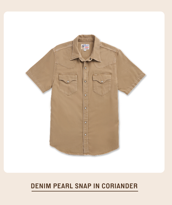 Denim Pearl Snap in Coriander