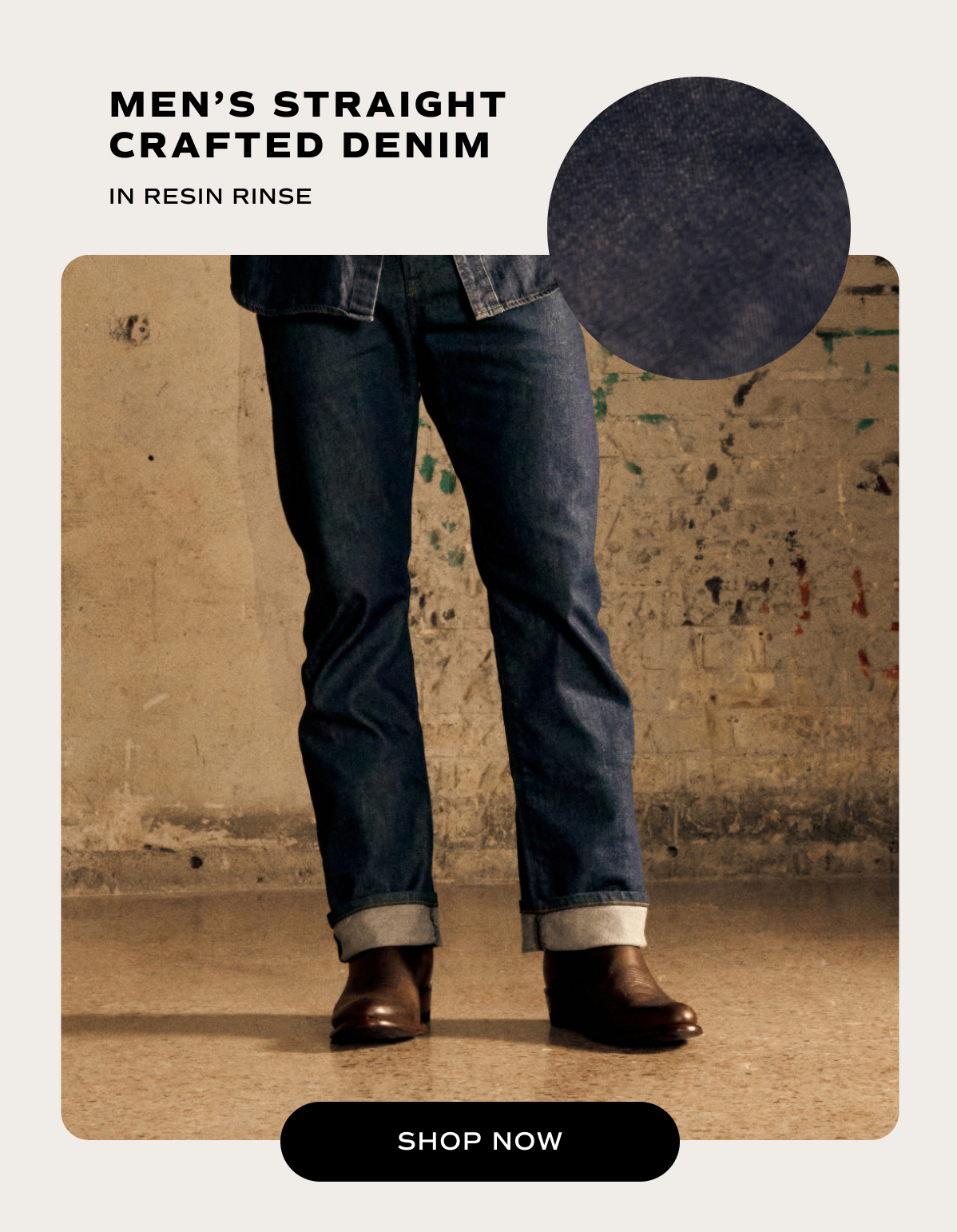 Shop Now: Crafted Denim in Resin Rinse