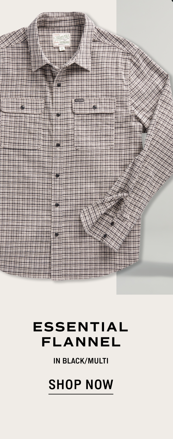 Shop Now: Essential Flannel in Black/Multi 