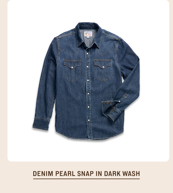Denim Pearl Snap in Dark Wash 
