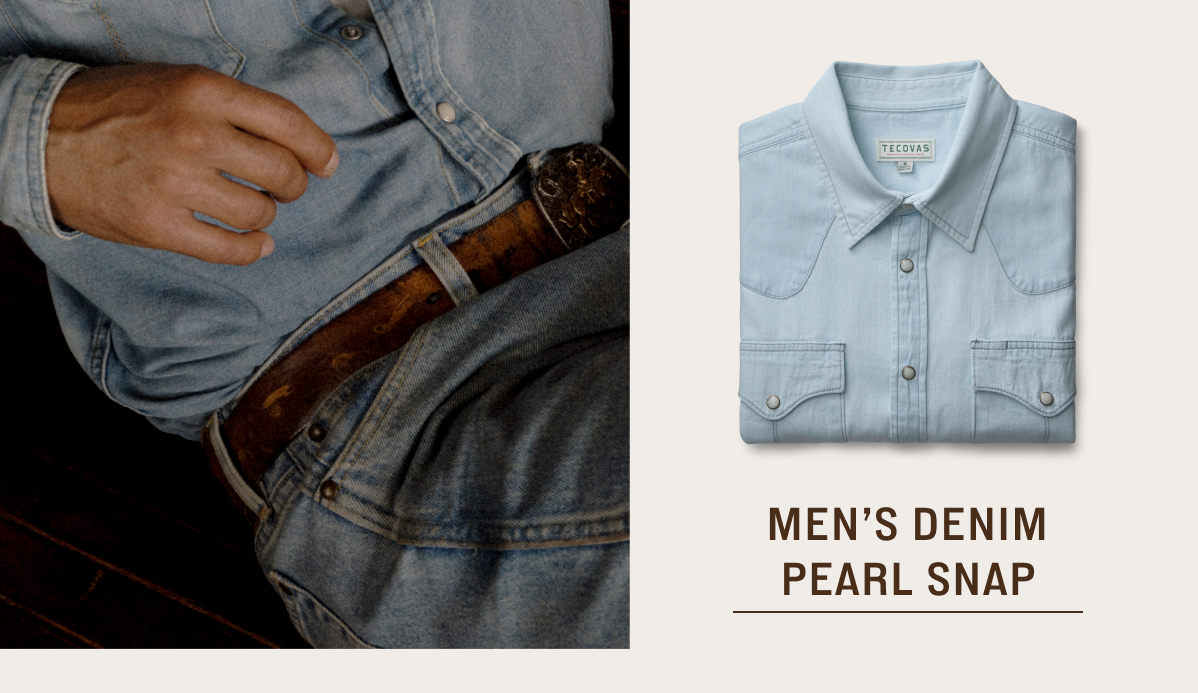 Men's Denim Pearl Snap 