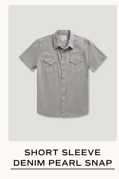 Short Sleeve Denim Pearl Snap 