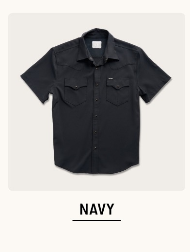 Navy Performance Pearl Snap 