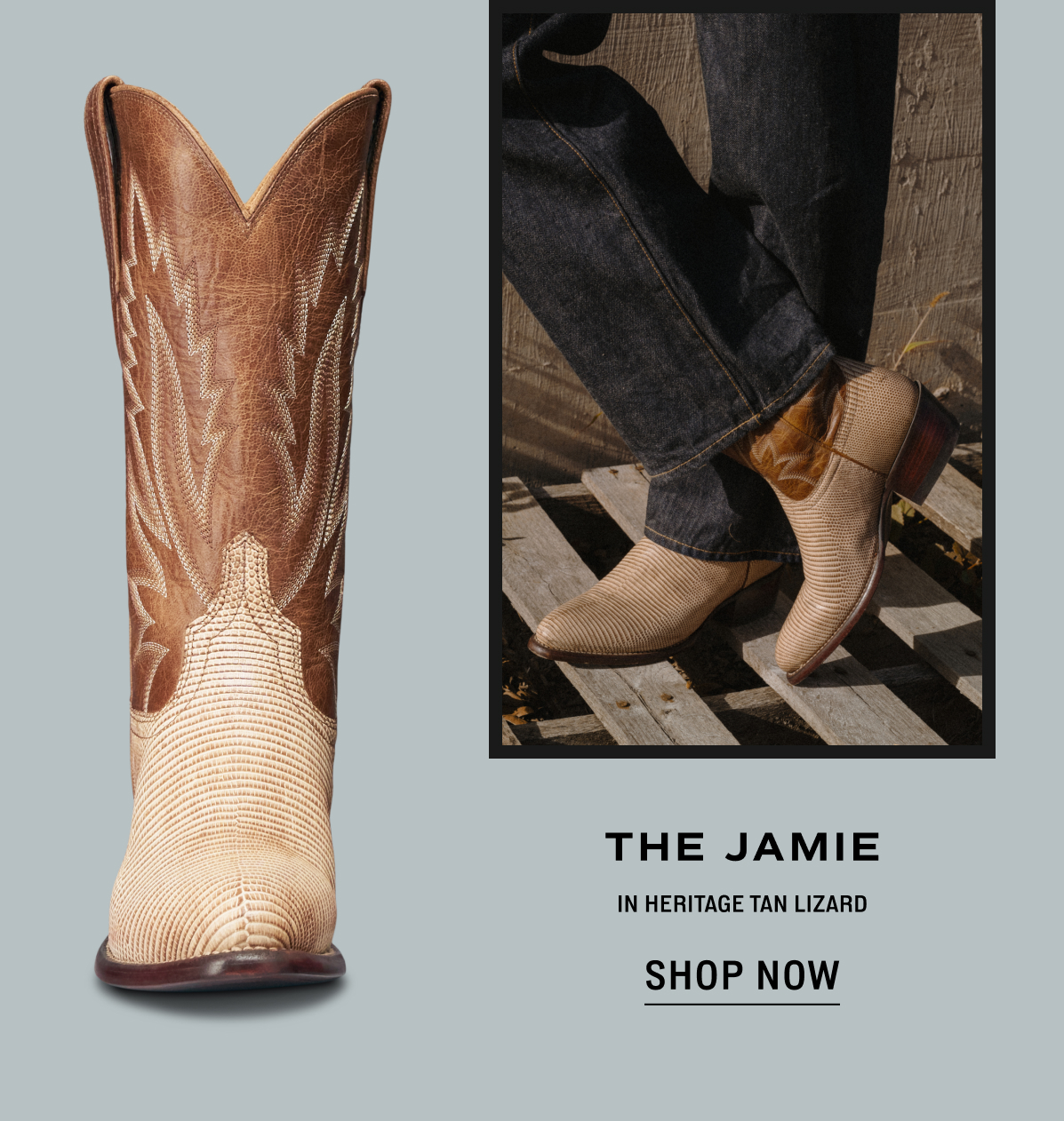 Shop Now: The Jamie in Heritage Tan Lizard