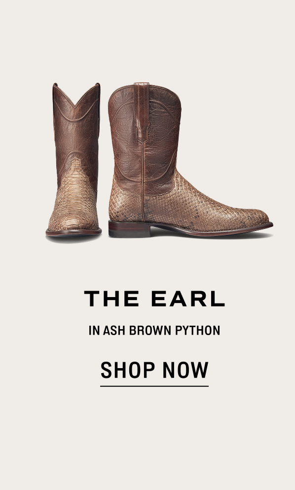 Shop Now: The Earl in Ash Brown Python 