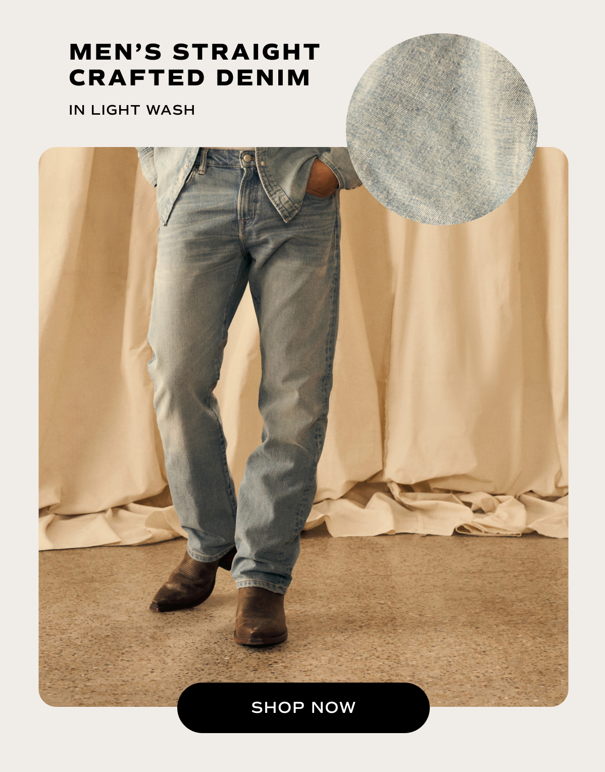 Shop Now: Crafted Denim in Light Wash 