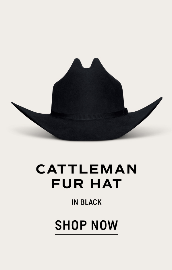 Shop Now: Cattleman Fur Hat in Black 