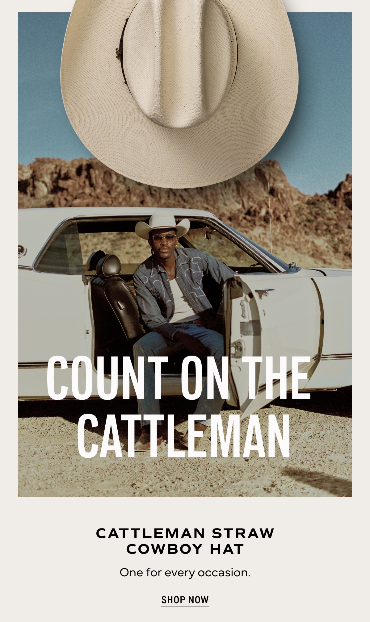Shop Now: Cattleman Straw Cowboy Hat