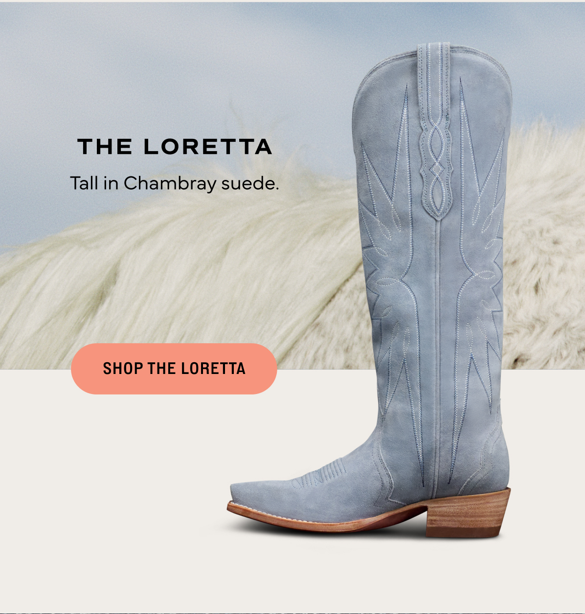 Shop the Loretta in Chambray suede
