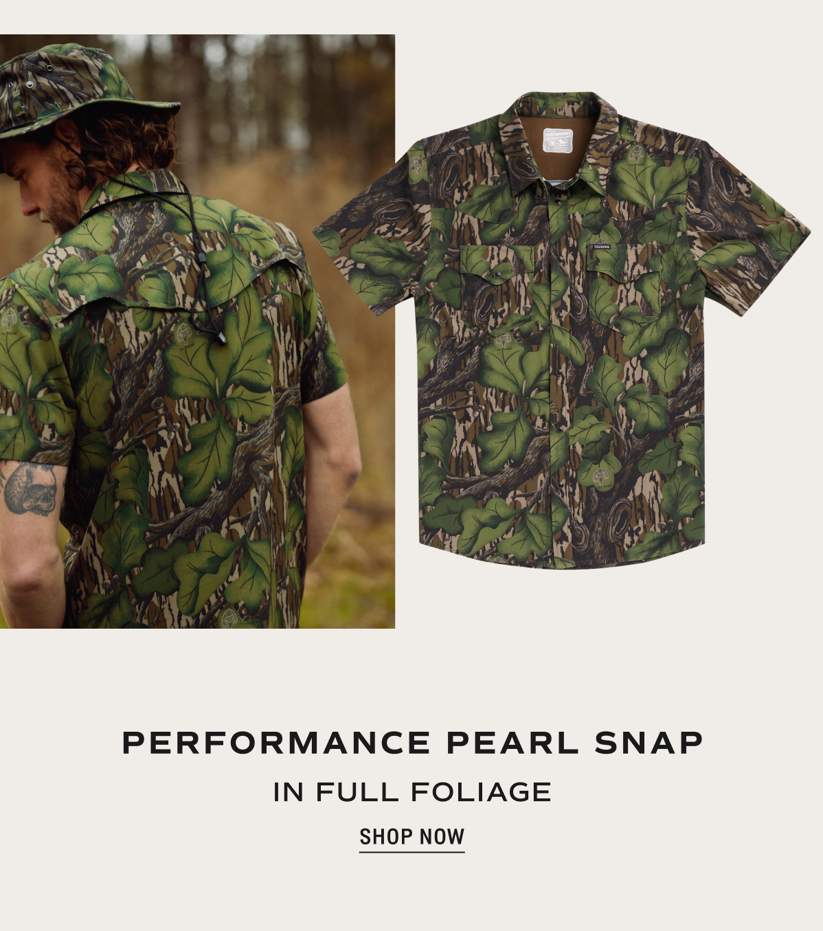 Shop Now: Performance Pearl Snap in Full Foliage 