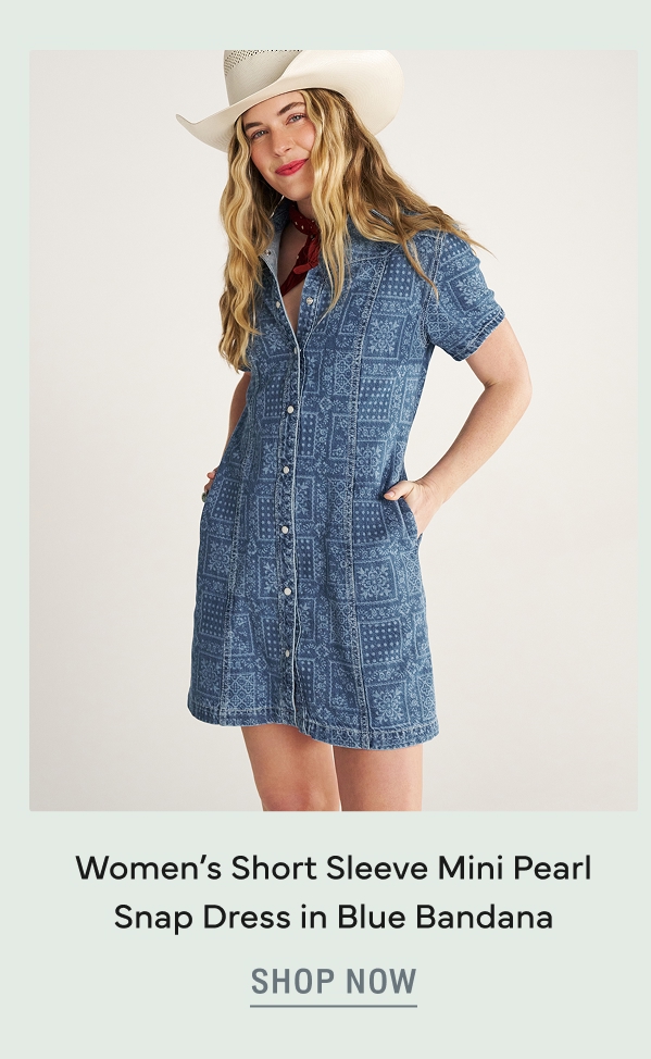 Bandana Pearl Snap Dress