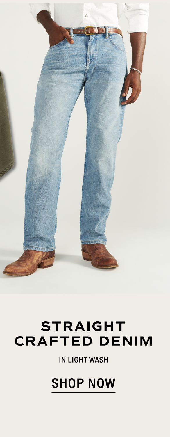 Shop Now: Straight Crafted Denim in Light Wash 