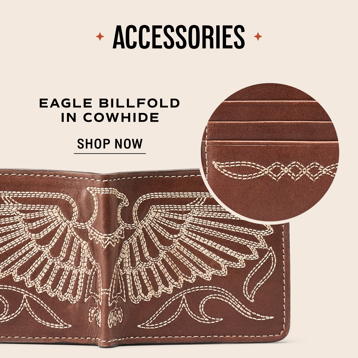 Shop Now: Eagle Billfold in Cowhide