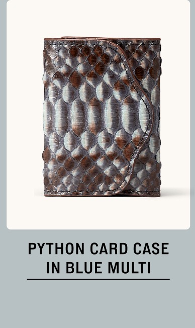 Python Card Case in Blue Multi 