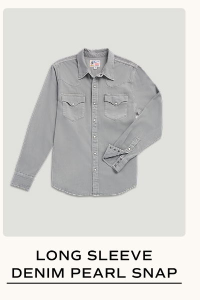 Long Sleeve Denim Pearl Snap 