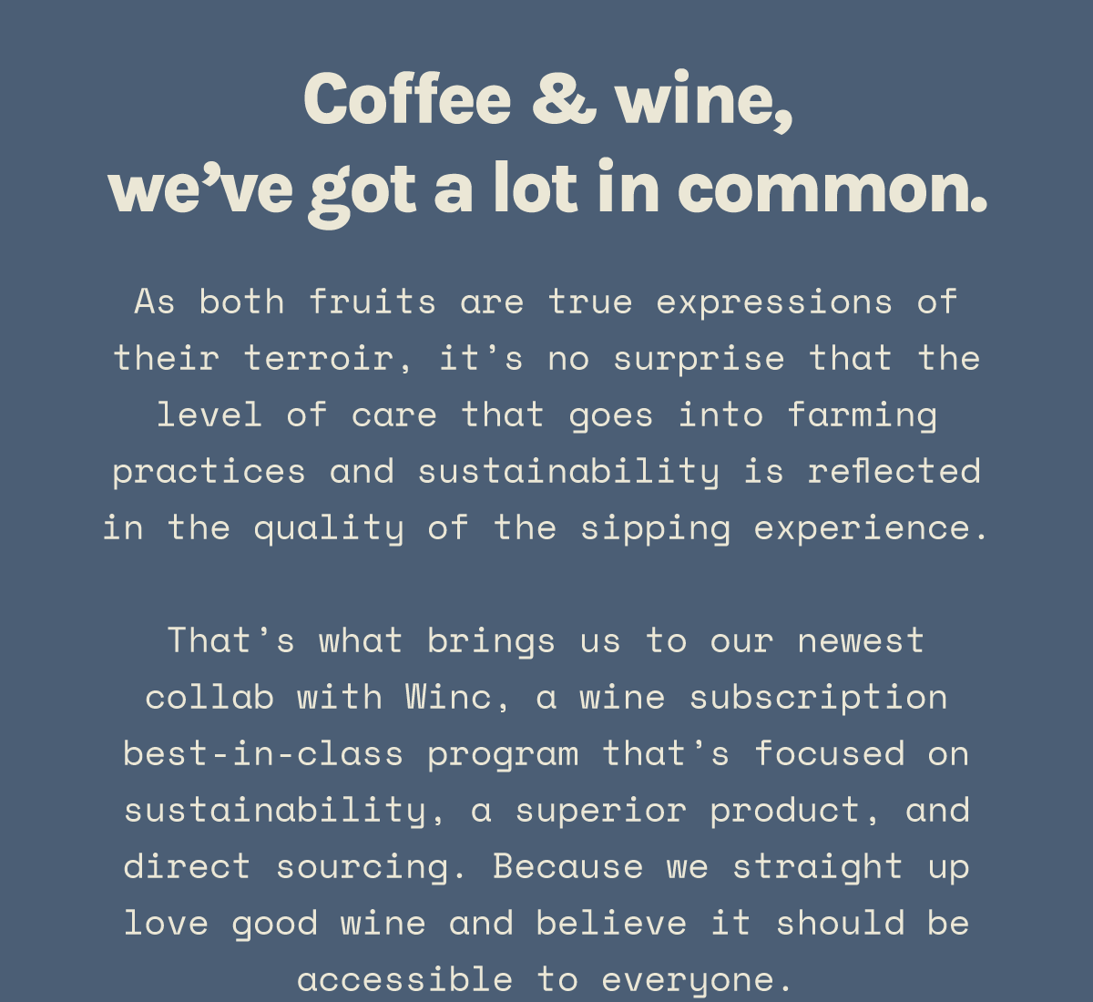 Winc x Verve Collaboration