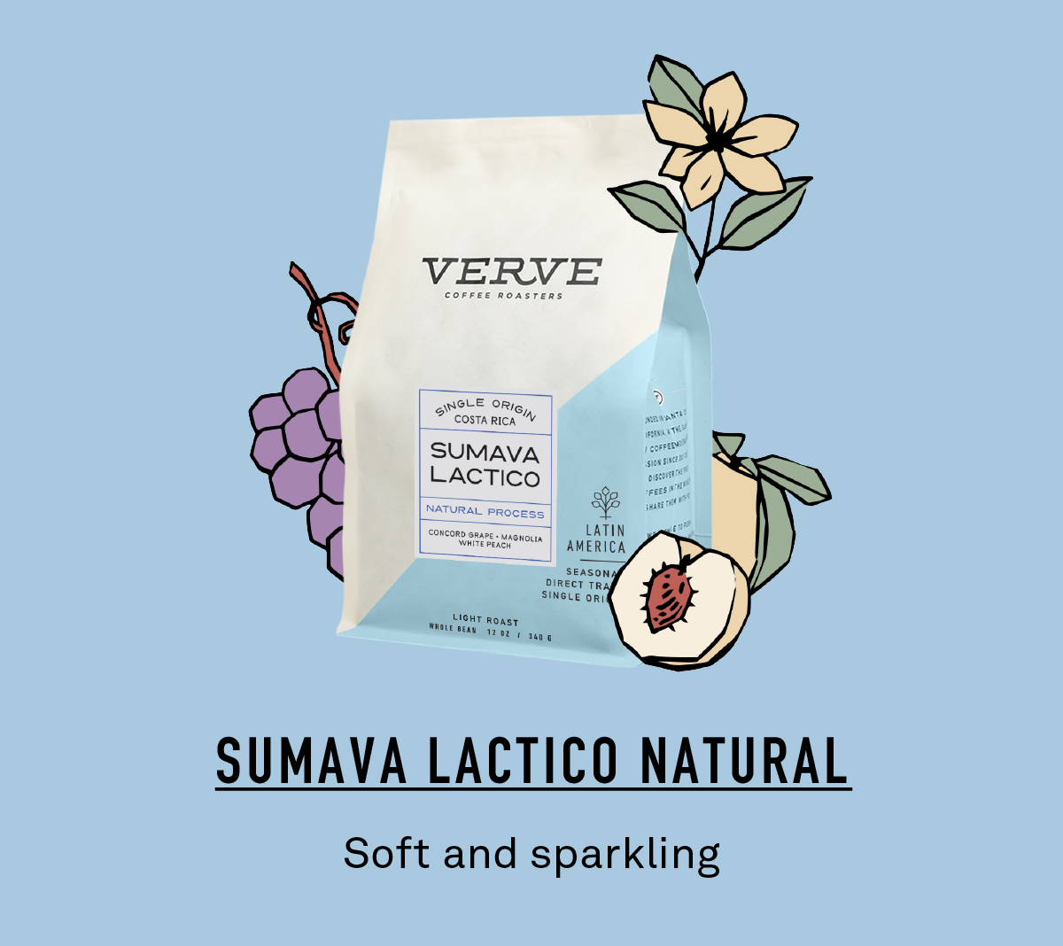 Costa Rica Sumava Lactico Natural. Soft & sparkling.