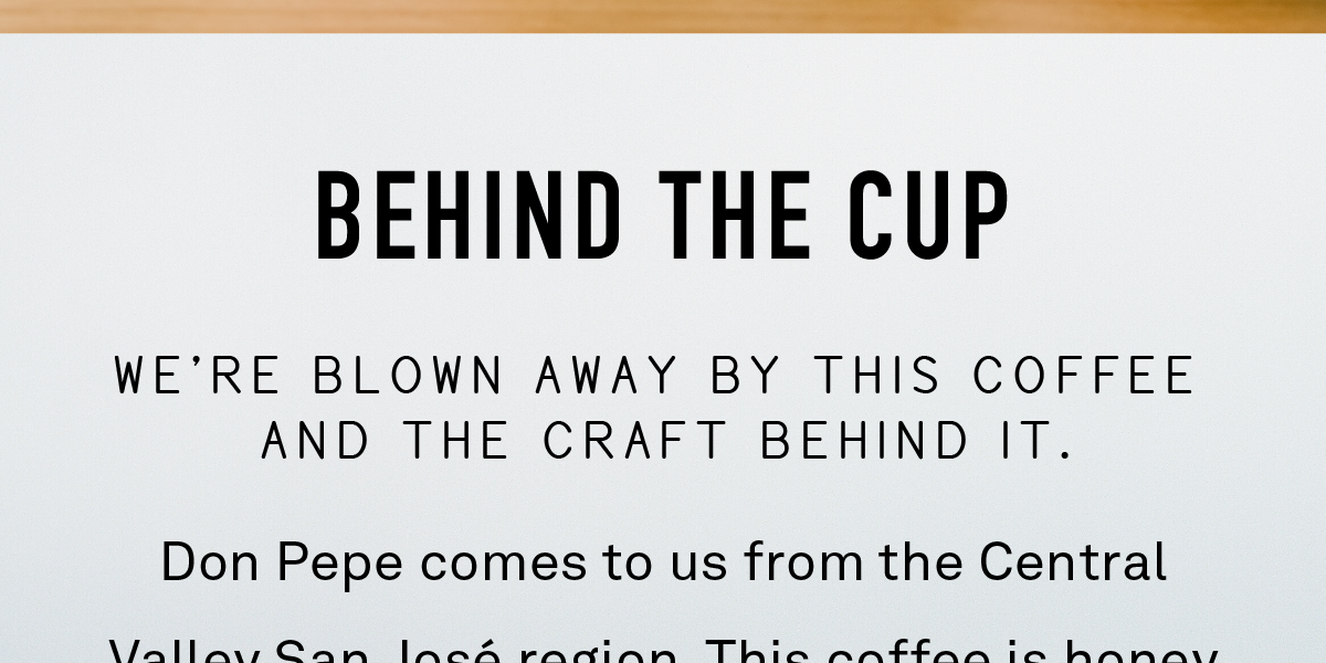 We’re blown away by this coffee and the craft behind it.