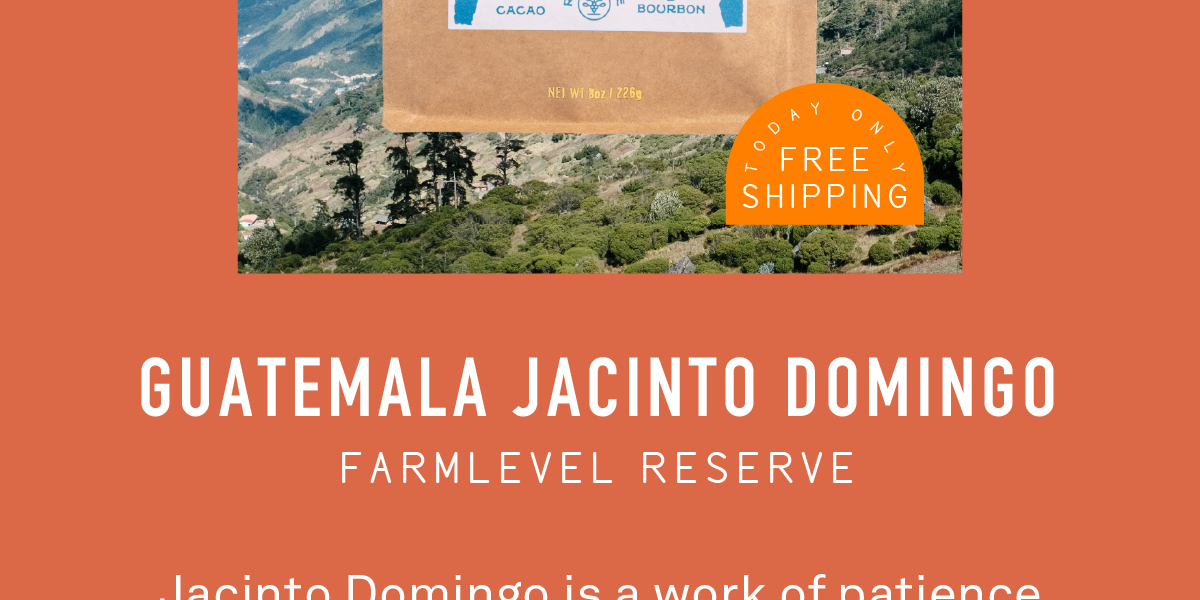 Jacinto Domingo is a work of patience and beauty with a layered profile that showcases all the qualities we love from washed Guatemalan coffees.