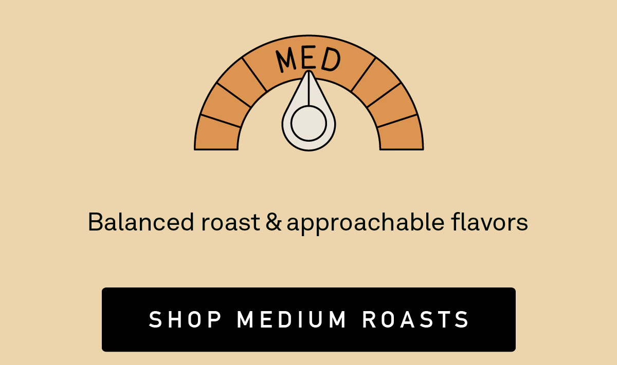 Medium Roasts - Balanced roast & approachable flavors