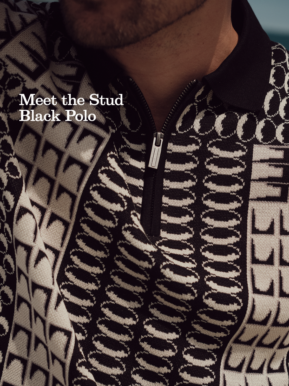 Meet the Stud Black Polo. The newest addition to the Brendan Fernandes collection pairs a clean silhouette with the artist's signature Stud motif. Comfortable, versatile and designed to stand out, it's an effortless way to bring art into your everyday wardrobe.