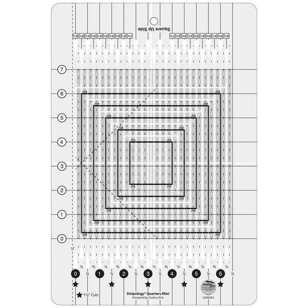 Creative Grids Stripology Quarters Mini Quilt Ruler