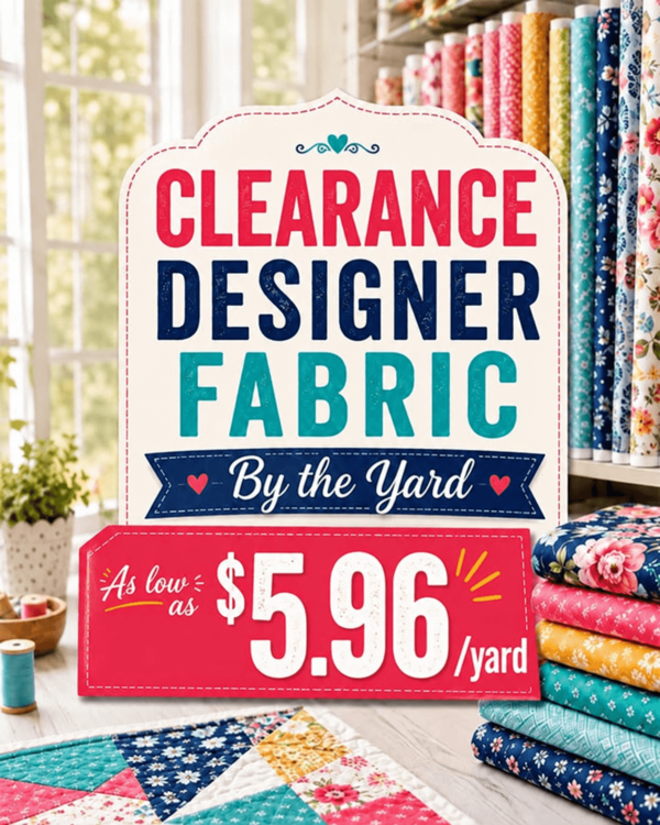 Clearance Designer Fabric by the yard, as low as $5.96/yard