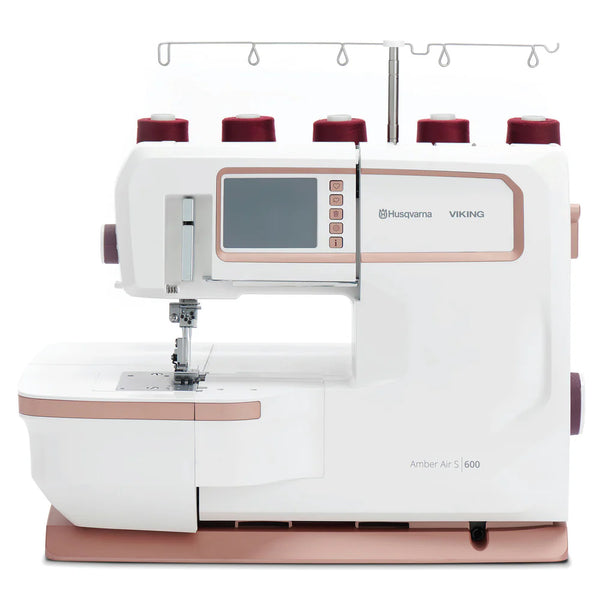 Factory Serviced Husqvarna Viking Amber Air S600 Serger & Coverstitch Combo
