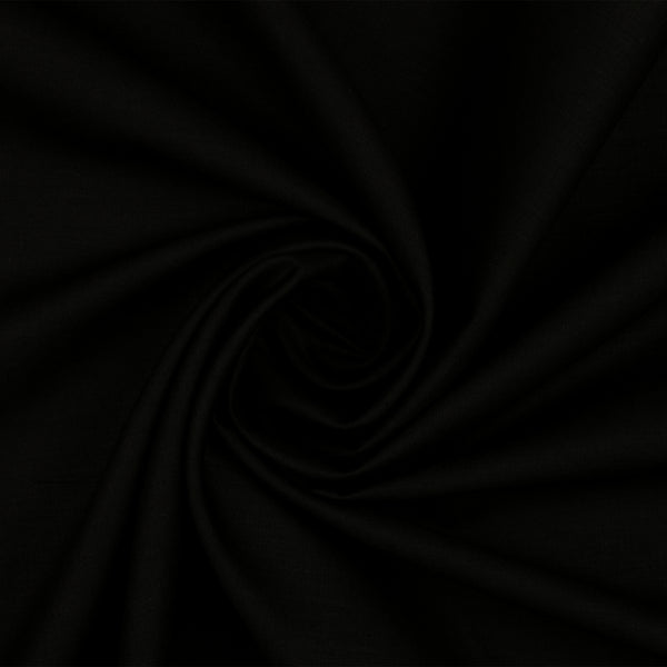 Linen Blend Solids Fabric Collection - Caviar
