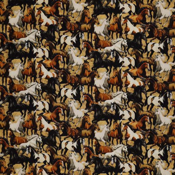 Wild Kingdom Fabric Collection - Gallant Gallopers