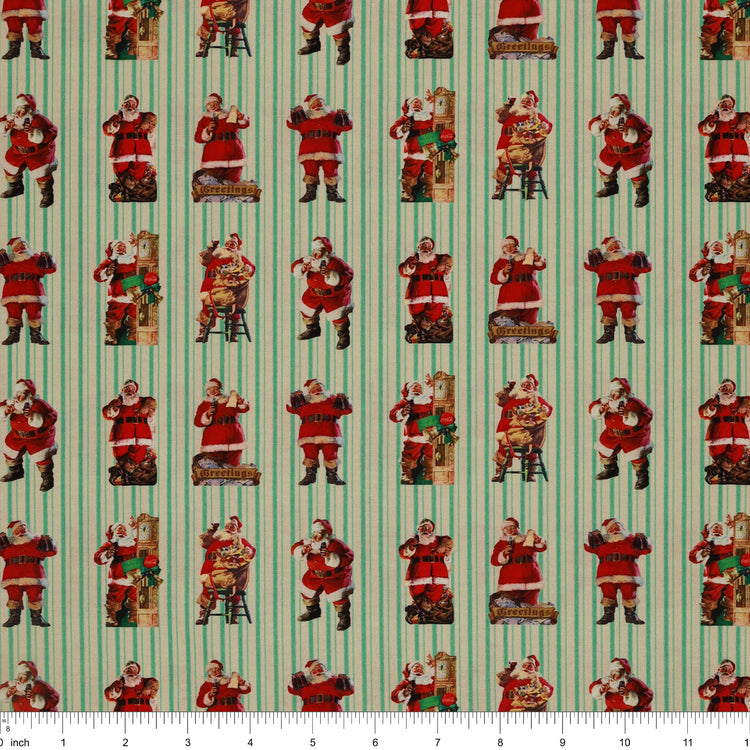 Santa Stripe Green