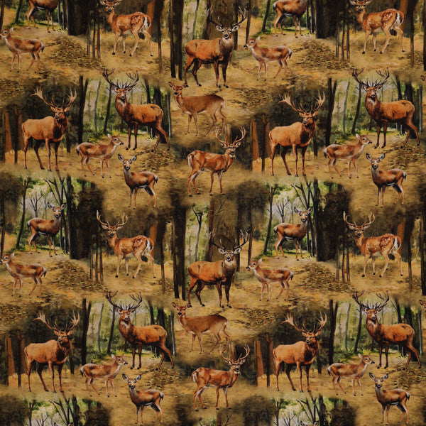 Wild Kingdom Fabric Collection - Distinguished Deer