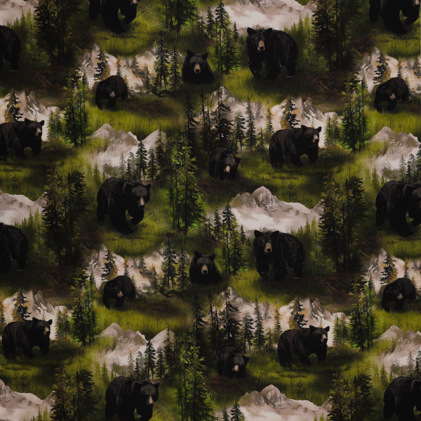 Wild Kingdom Fabric Collection - Black Bear