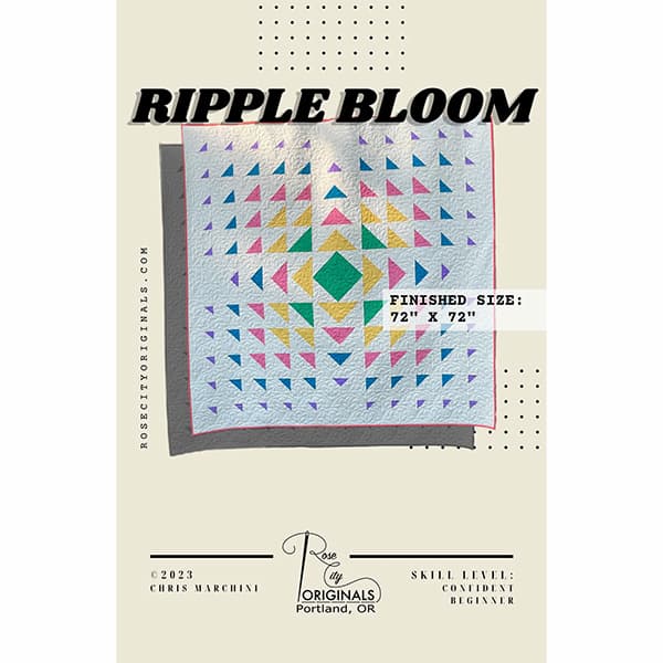 Ripple Bloom Patchwork Quilt Pattern