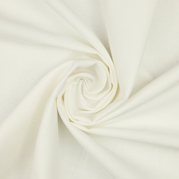 Linen Blend Solids Fabric Collection - Snow