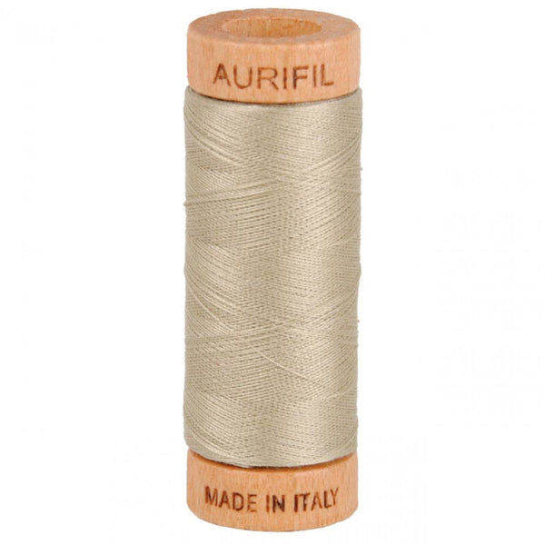 Aurifil 80wt Mako Cotton Thread (300yds) - Stone