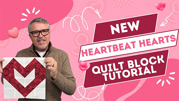 Heartbeat Hearts quilt block