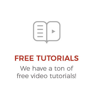 Free Tutorials: We have a ton of free video tutorials!