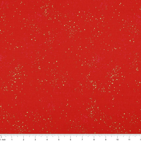 Speckled Metallic Fabric Collection - Scarlet