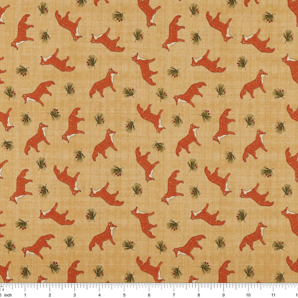 A Walk in the Forest Fabric Collection - Fox Field Tan