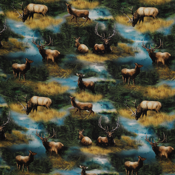 Wild Kingdom Fabric Collection - Elegant Elk