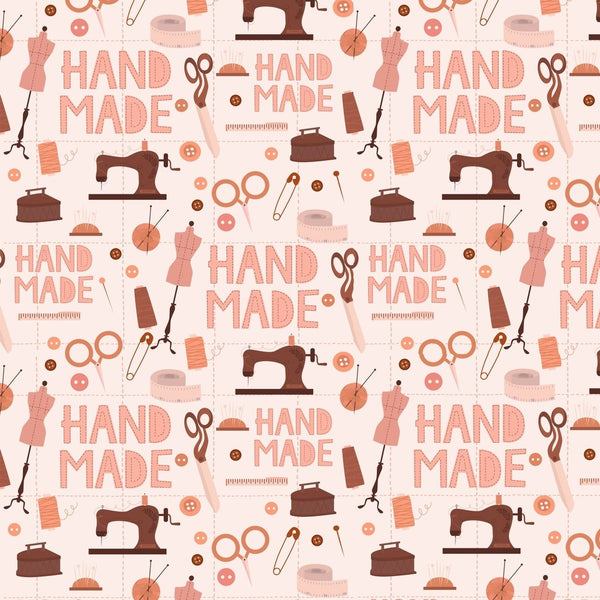 Hand Made Sewing Fabric - Pink