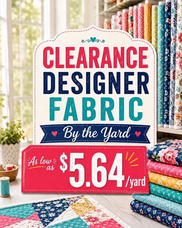 Shop Clearance Fabric by the yard, as low as $5.64/yard